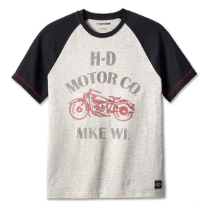 96558-23vm Harley TEE-KNITGREY HEATHER COLORBLO 96558-23vm