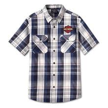 96617-23vm Harley SHIRT-WOVENBLUE PLAID 96617-23vm