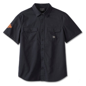 96853-23vm Harley SHIRT-WOVENBLACK 96853-23vm