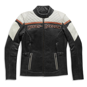 98008-21vw Harley JACKET-TRIPLE VENTLEATHERBLA 98008-21vw