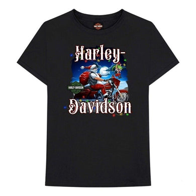 brv1865 HD MENS XMAS TEE JOY RIDE BLACK