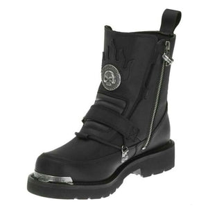 Harley wo-d94167 Harley-Davidson Mens Distortion Skull Metal Motorycle Black Boots D94167